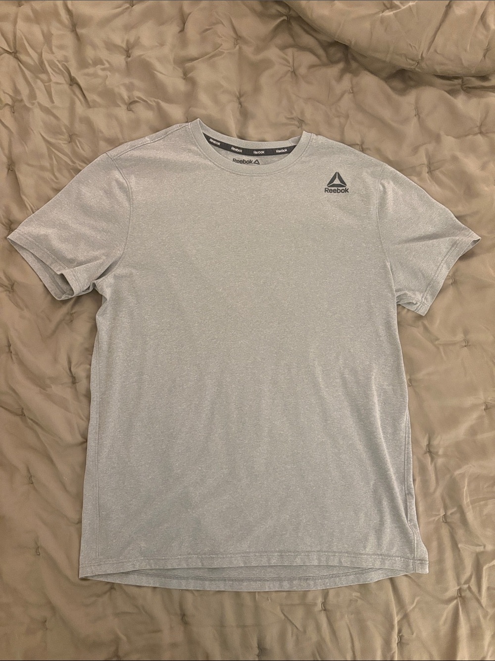 Reebok Men's Heather Gray Short Sleeve Athletic Tee